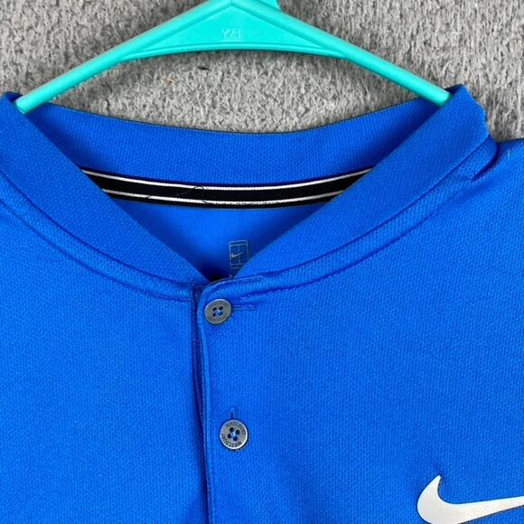 Nike Dri-Fit Golf Polo Shirt Women's Medium Solid Blue Causal Athletic Tennis - Picture 3 of 8
